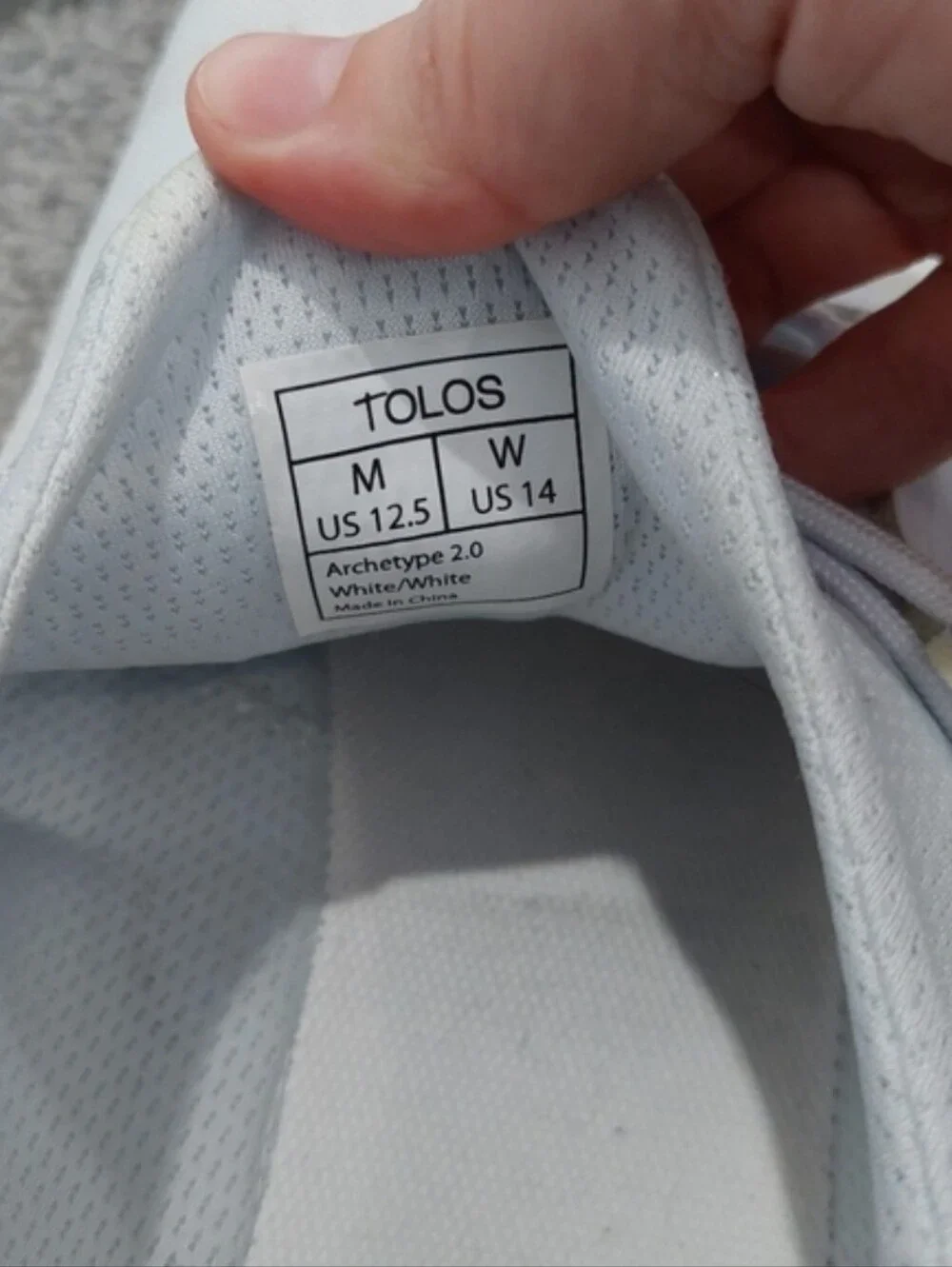 Tolos Archetype 2.0 Tennis Shoes Sneakers White Men's 12.5 Women's 14